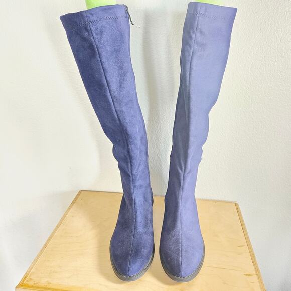 EU 38/ US 8 Bussola Siena Summit Knee-High Boots – Navy Microtec - Picture 4 of 6